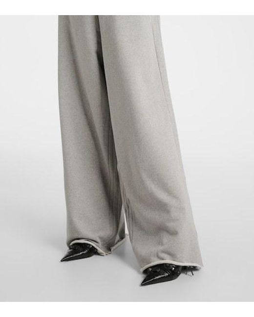 Vetements Gray Oversized Cotton-Blend Jersey Sweatpants