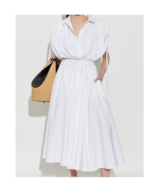 Givenchy White Draped Midi Dress