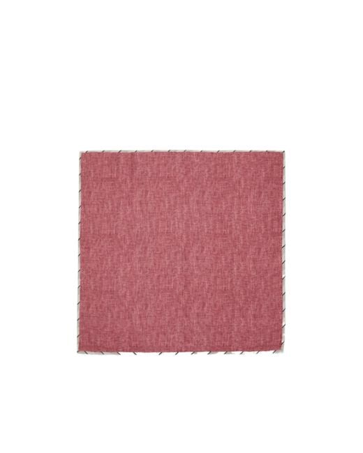 Brunello Cucinelli Pink Silk Pocket Square for men