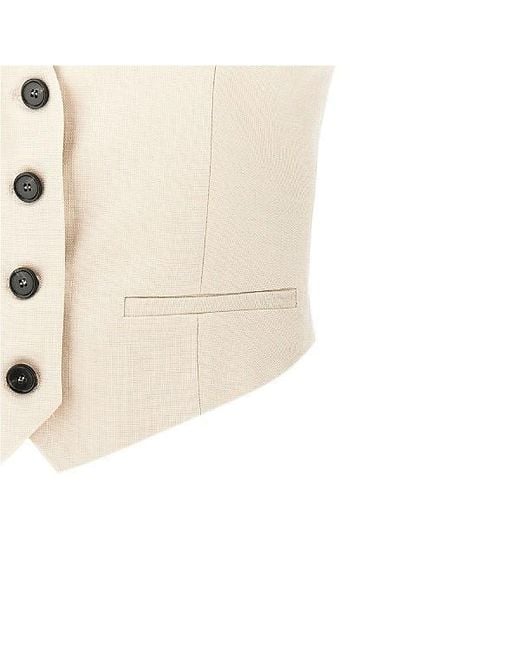MSGM White Buttoned Waistcoat