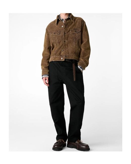 Studio Nicholson Black Denver Button-Fastening Trousers for men
