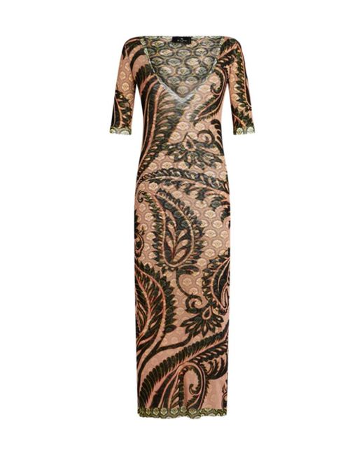 Etro Natural Midi Dresses