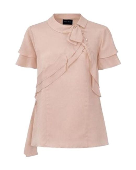 Simone Rocha Pink Short-Sleeved Ruffled Blouse