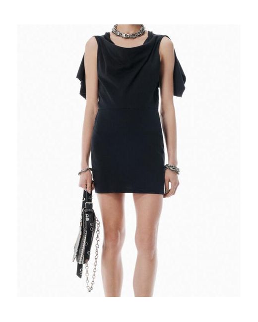 T By Alexander Wang Black Deconstructed Short Dress