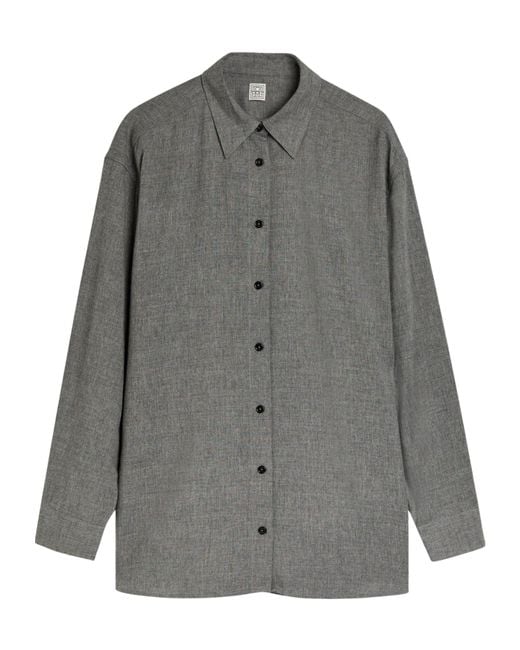 Totême  Gray Classic Loose Shirt