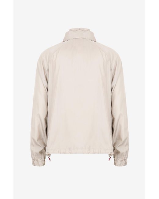 Brunello Cucinelli Natural Long-Sleeved Casual Jacket for men