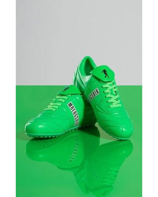 Bikkembergs Green Soccer Round Toe Sneakers for men