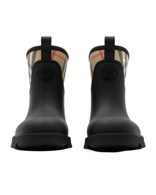 Burberry Black Marsh Stamp Low Boots