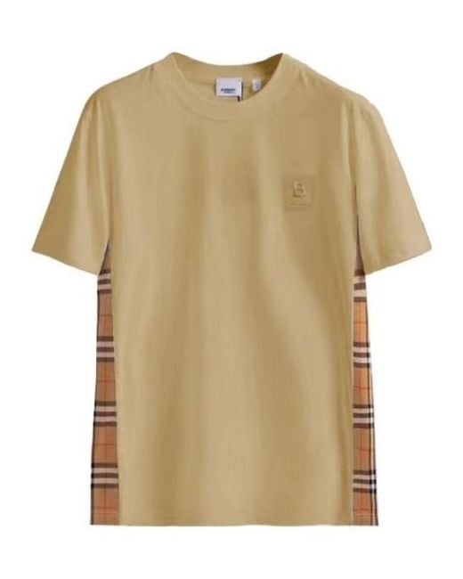 Burberry Natural Side Check Design T-Shirt
