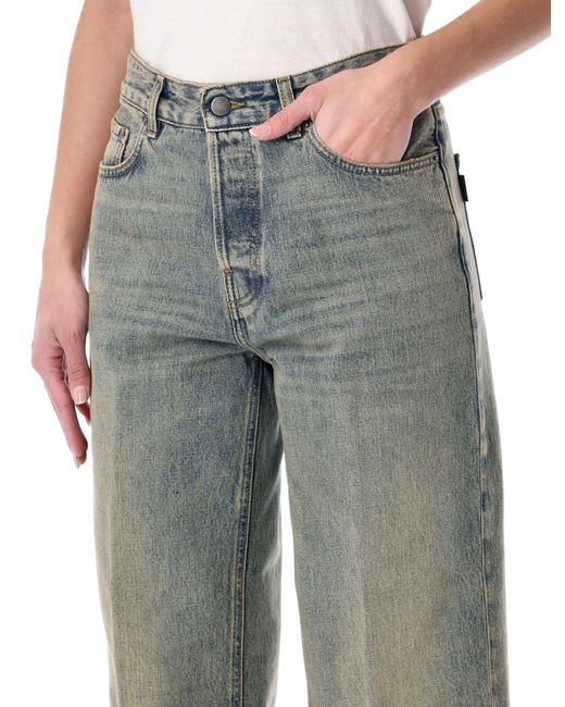 Haikure Gray Betty High-Rise Straight Jeans