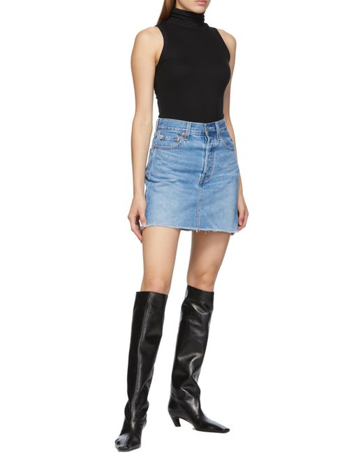 Khaite Black Davis Knee-High Boots