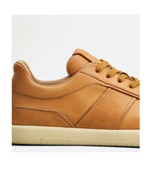 Tod's Brown Low-Top Leather Sneakers for men