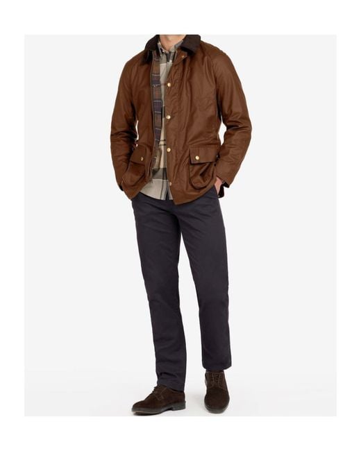 Barbour Brown Ashby Wax Jacket for men