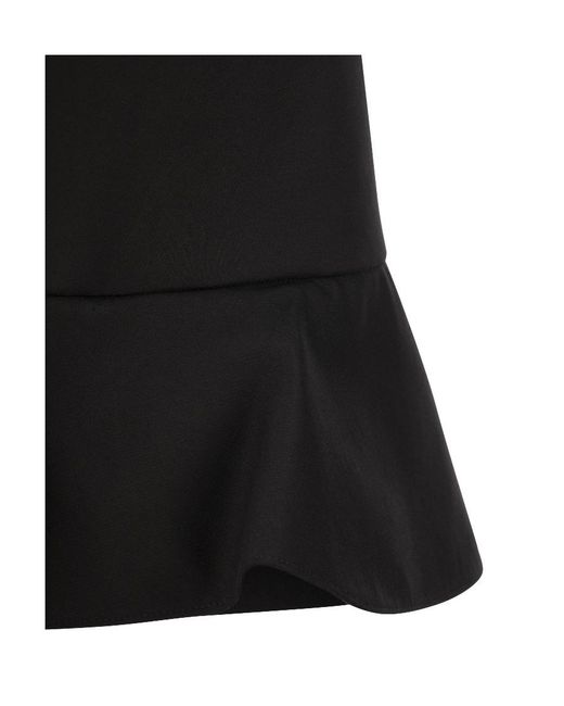 RED Valentino Black Classic Flared Shorts