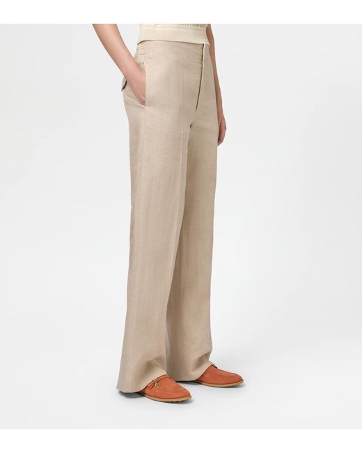 Tod's Natural Elasticated Tailored Trousers