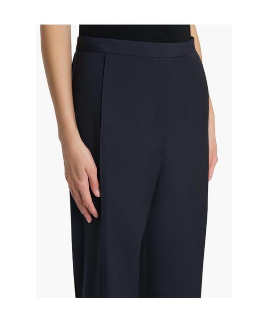 Khaite Blue Borden High-Waist Slim Pants