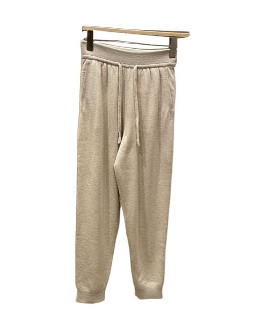 Loro Piana Natural Drawcord Cashmere Sweatpants