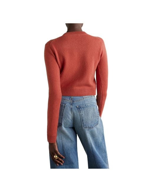 The Elder Statesman Red Cashmere Sweater