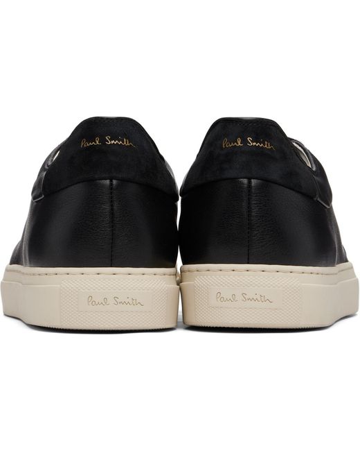 Paul Smith Black Round Toe Lace-Up Sneakers for men