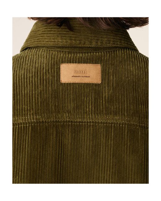 AMI Green Cotton Overshirt for men