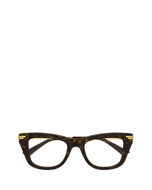 Bottega Veneta Black Eyewear Bv1370O Rectangular Glasses for men