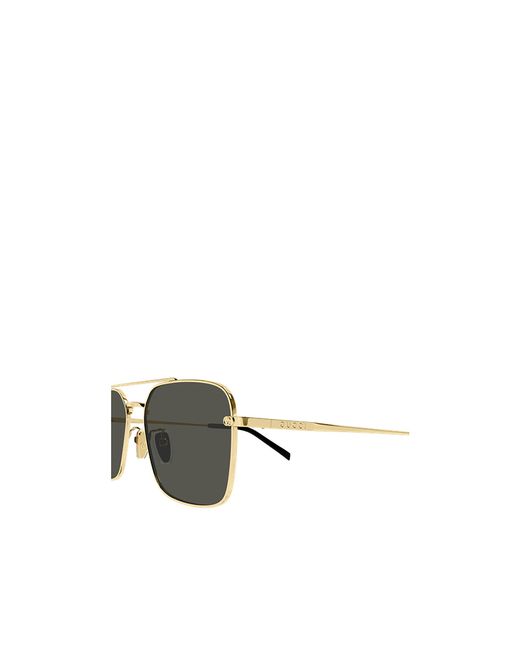 Gucci Black Eyewear Specialized Fit Rectangular Sunglasses