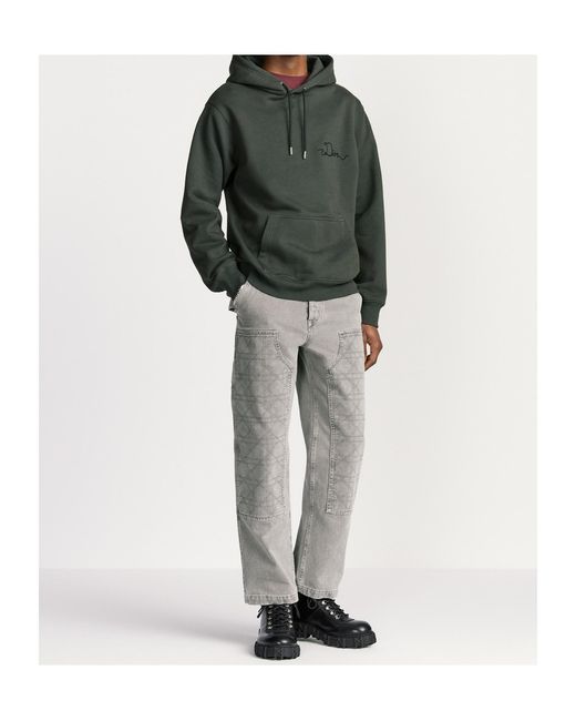 Dior Black Ribbon Hooded Sweatshirt for men