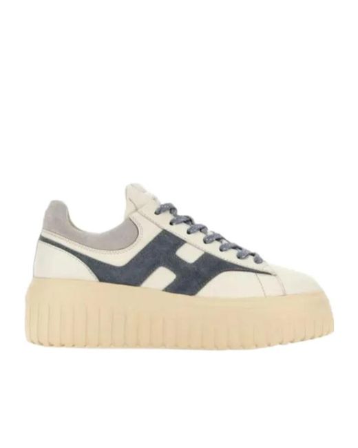 Hogan Blue Round-Toe Sneakers