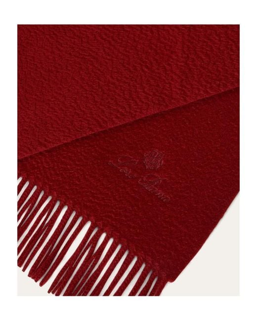 Loro Piana Red Fringed Blanket for men