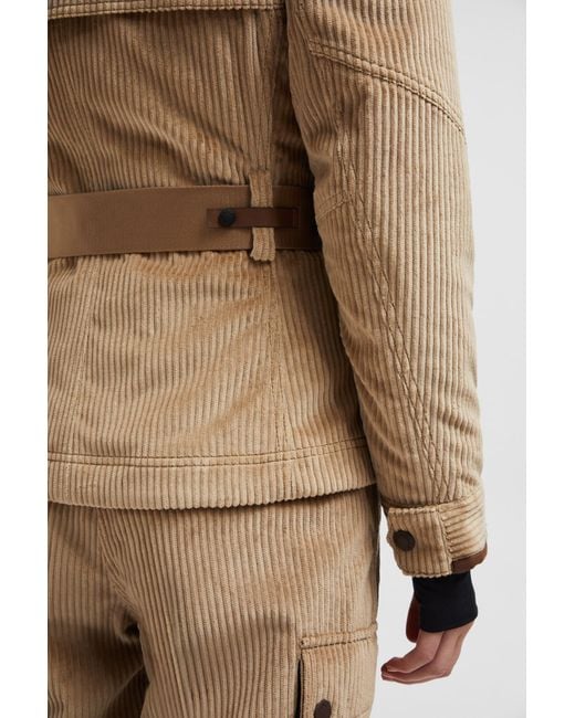 Moncler Natural Hague Technical Corduroy Down Jacket
