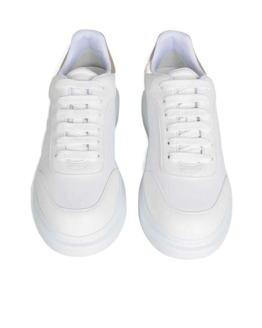 McQueen White Oversized Lace-Up Sneakers for men