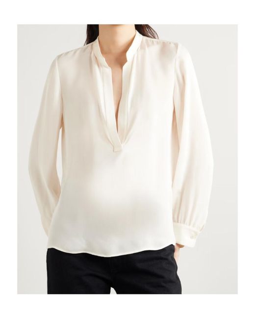 Nili Lotan White Montaine Blouse