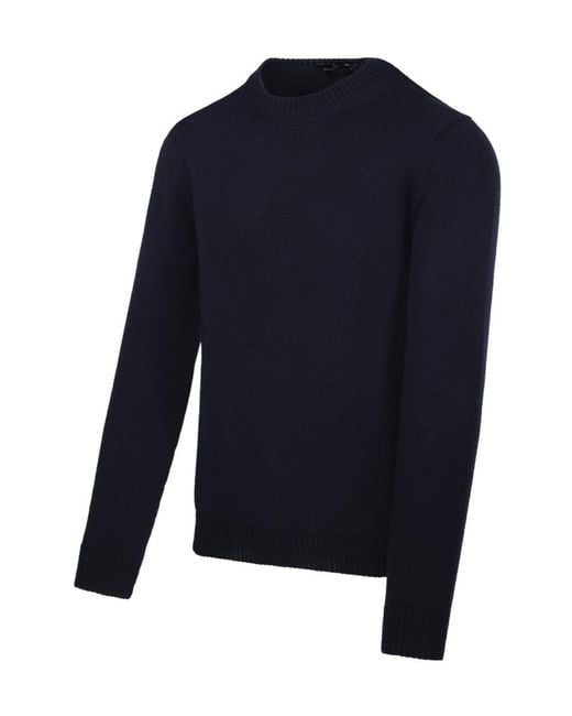 Roberto Collina Blue Round Neck Sweater for men