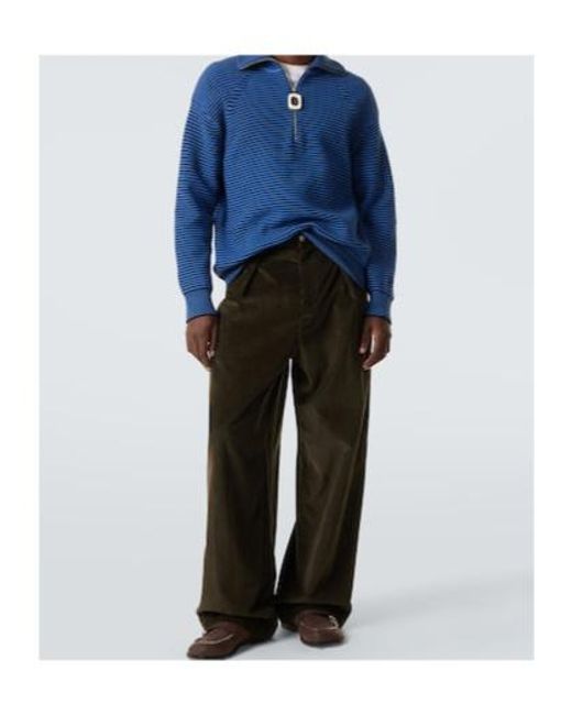 J.W. Anderson Green Cotton Corduroy Wide-Leg Pants for men
