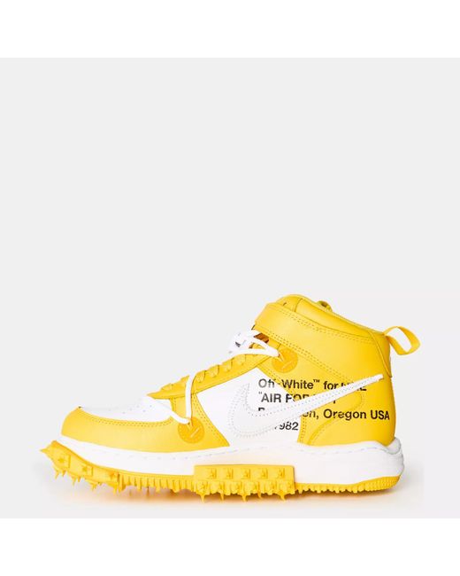 Off-White c/o Virgil Abloh Yellow Ow X Nike Af1 Mid Shoes for men
