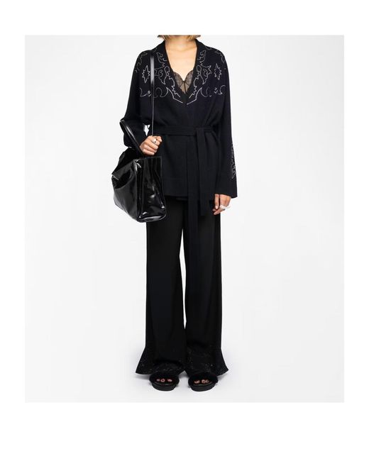 Zadig & Voltaire Black Salomy Cashmere Cardigan