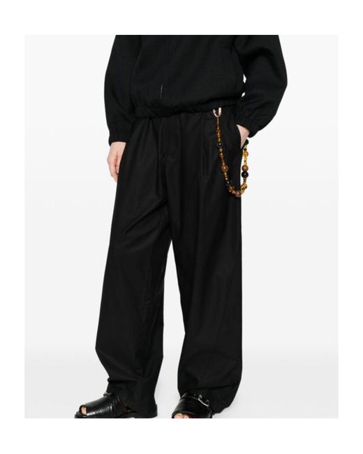 DARKPARK Black Casual Trousers With Belt Loops