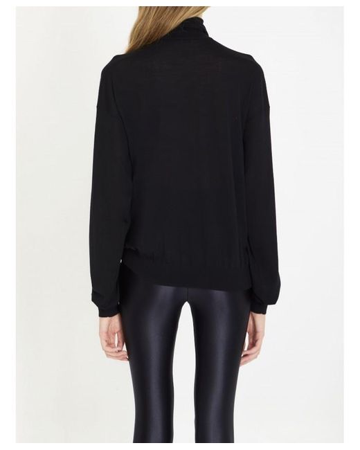 Saint Laurent Blue Turtleneck Knitted Jumper