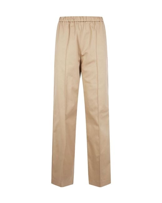 Fabiana Filippi Natural Elastic Waistband Casual Pants