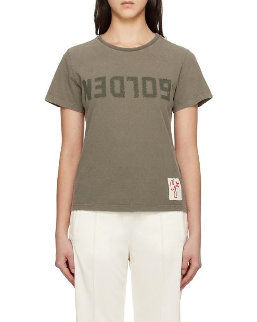 Golden Goose Deluxe Brand Multicolor Logo Printed Crewneck T-Shirt
