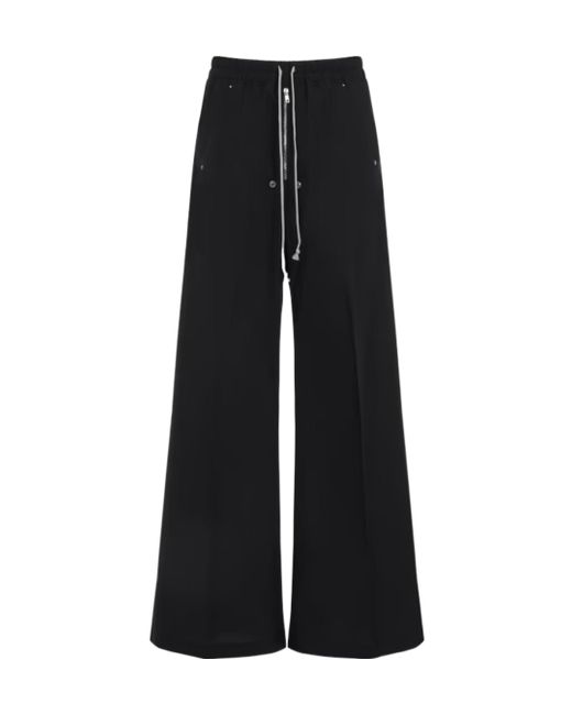 Moncler Black 'Belas' Pants With Drawstring Waist And Logo Patch On The Side for men