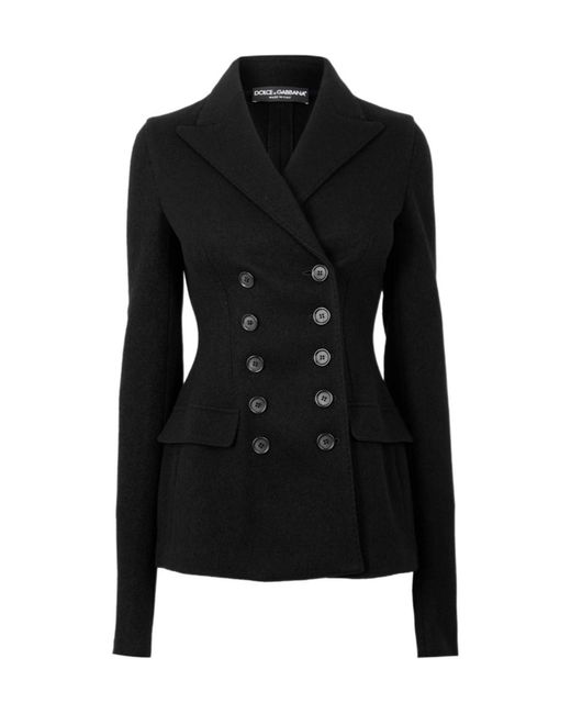 Dolce & Gabbana Black Structured Single-Breasted Blazer