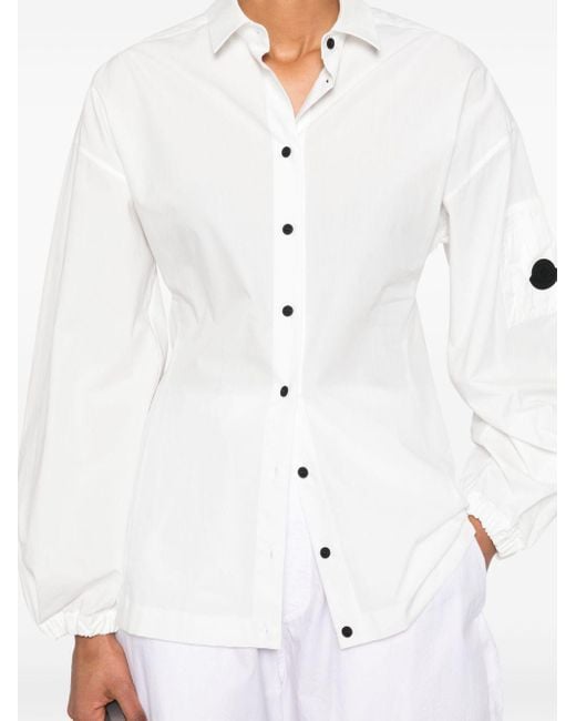 Moncler White Puff-Sleeve Shirt