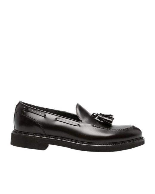 Canali Black Tassel-Detail Loafers for men