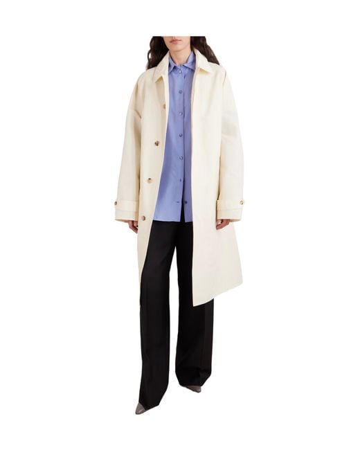 Calvin Klein Blue Frances Silk-Satin Shirt