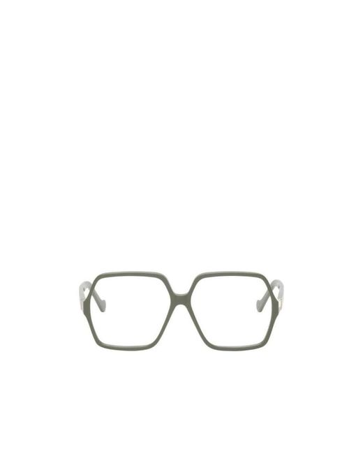 Loewe White Square-Frame Sunglasses