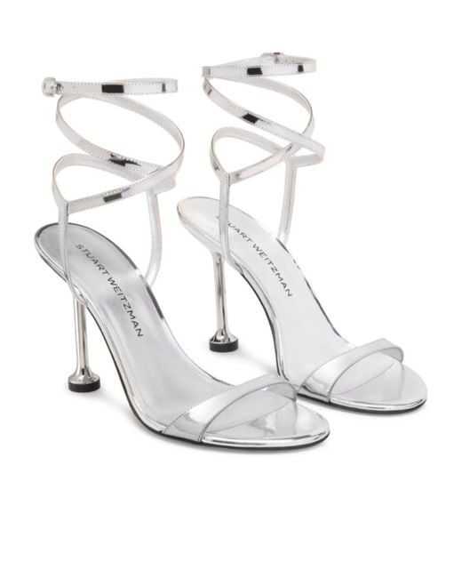 Stuart Weitzman White Nudistini Wrap 100