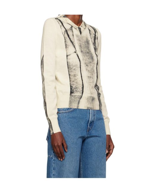 MM6 by Maison Margiela Blue Abstract-Print Sweater
