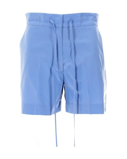 P.A.R.O.S.H. Blue Drawstring Shorts