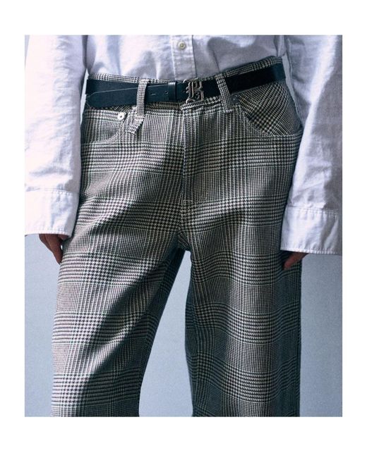R13 Gray Relaxed Flared Leg Five Pocket Jean